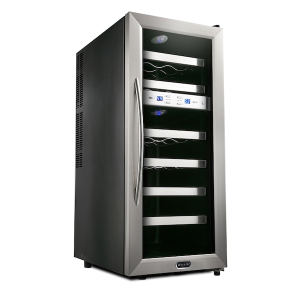 Whynter 21 Bottle Dual Temperature Zone Wine Cooler WC211DZ Zoro